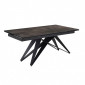 Table extensible 160/240 cm céramique gris vieilli pied géométrique - MAINE 03|Table|Meuble et moi