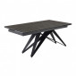 Table extensible 160/240 cm céramique gris foncé pied géométrique - UTAH 03|Table|Meuble et moi