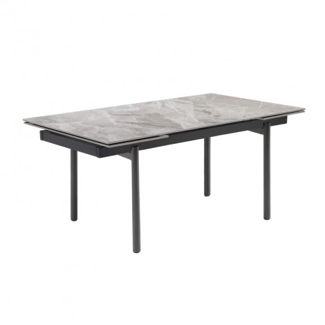 Table extensible 180/260 cm céramique marbré laqué pieds droits - DAKOTA 09|Table|Meuble et moi