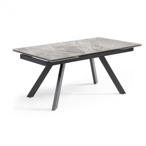 Table extensible 180/260 cm céramique marbré laqué pieds inclinés - DAKOTA 08|Table|Meuble et moi