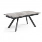 Table extensible 180/260 cm céramique marbré laqué pieds inclinés - DAKOTA 08|Table|Meuble et moi
