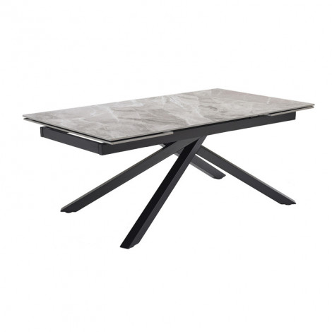 Table extensible 180/260 cm céramique marbré laqué pied torsadé - DAKOTA 05|Table|Meuble et moi