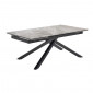 Table extensible 180/260 cm céramique marbré laqué pied torsadé - DAKOTA 05|Table|Meuble et moi