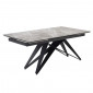 Table extensible 180/260 cm céramique marbré laqué pied géométrique - DAKOTA 03|Table|Meuble et moi