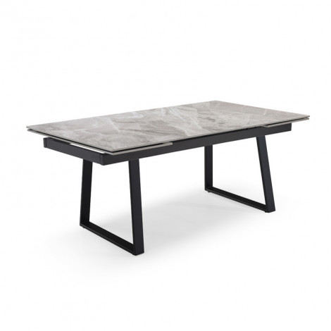 Table extensible 180/260 cm céramique marbré laqué pieds luge - DAKOTA 02|Table|Meuble et moi