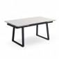Table extensible 160/240 cm céramique blanc pieds luge - OREGON 02|Table|Meuble et moi