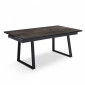 Table extensible 160/240 cm céramique gris vieilli pied luge - MAINE 02|Table|Meuble et moi