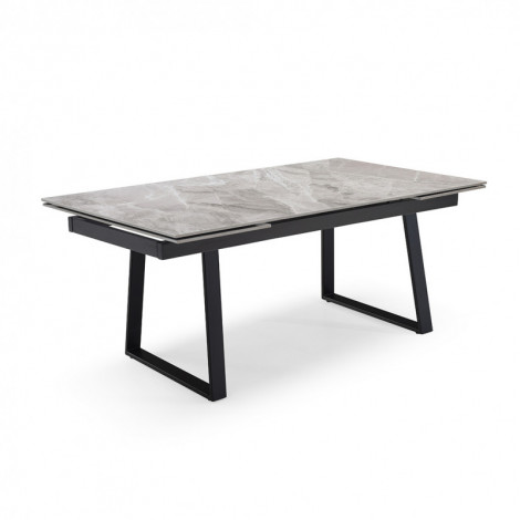 Table extensible 160/240 cm céramique gris marbré pied luge - DAKOTA 02|Table|Meuble et moi