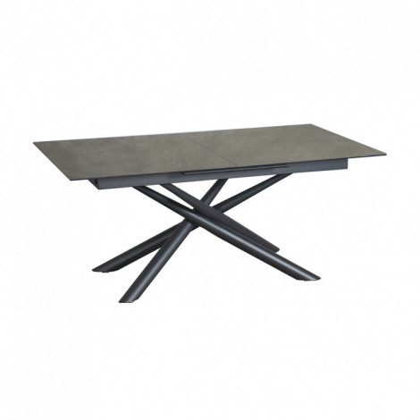 Table de repas extensible 160 à 200 cm plateau céramique gris - SPLENDIDE|Table|Meuble et moi