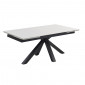 Table extensible 180/260 cm céramique blanc pied croix - OREGON 04|Table|Meuble et moi
