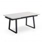 Table extensible 180/260 cm céramique blanc pieds luge - OREGON 02|Table|Meuble et moi