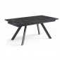 Table extensible 160/240 cm céramique noir marbré pieds inclinés - INDIANA 08|Table|Meuble et moi