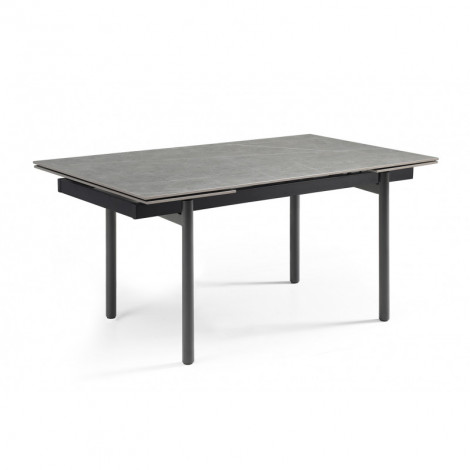 Table extensible 160/240 cm céramique gris marbré pieds droits - ARIZONA 09|Table|Meuble et moi