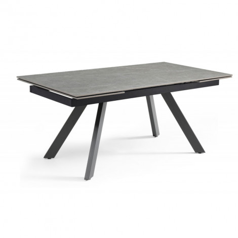 Table extensible 160/240 cm céramique gris marbré pieds inclinés - ARIZONA 08|Table|Meuble et moi