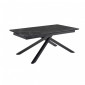 Table extensible 160/240 cm céramique noir marbré pied torsadé - INDIANA 05|Table|Meuble et moi