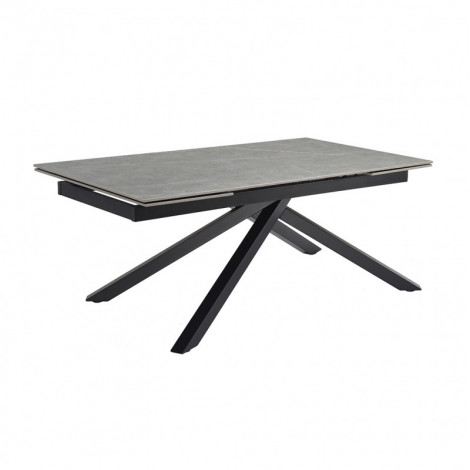 Table extensible 160/240 cm céramique gris marbré pied torsadé - ARIZONA 05|Table|Meuble et moi