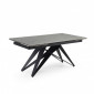 Table extensible 160/240 cm céramique gris marbré pied géométrique - ARIZONA 03|Table|Meuble et moi