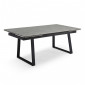 Table extensible 160/240 cm céramique gris marbré pied luge - ARIZONA 02|Table|Meuble et moi