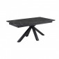 Table extensible 160/240 cm céramique noir marbré pied croix - INDIANA 04|Table|Meuble et moi