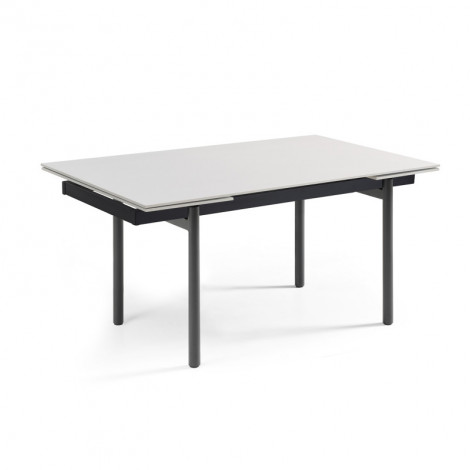 Table extensible 180/260 cm céramique blanc pieds droits - OREGON 09|Table|Meuble et moi