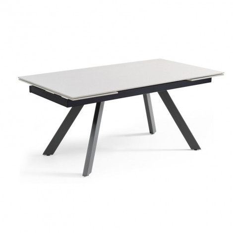 Table extensible 180/260 cm céramique blanc pieds inclinés - OREGON 08|Table|Meuble et moi