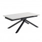 Table extensible 180/260 cm céramique blanc pied torsadé - OREGON 05|Table|Meuble et moi