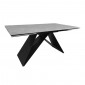 Table extensible 160/240 cm en céramique gris clair effet béton - LIMA|Table|Meuble et moi