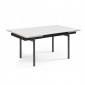 Table extensible 160/240 cm céramique blanc marbré pieds droits - NEVADA 09|Table|Meuble et moi