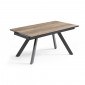 Table extensible 160/240 cm céramique effet bois pieds inclinés - TEXAS 08|Table|Meuble et moi
