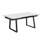 Table extensible 160/240 cm céramique blanc marbré pied luge - NEVADA 02|Table|Meuble et moi