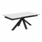 Table extensible 160/240 cm céramique blanc marbré pied croix - NEVADA 04|Table|Meuble et moi