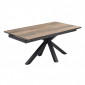 Table extensible 160/240 cm céramique effet bois pied croisé - TEXAS 04|Table|Meuble et moi