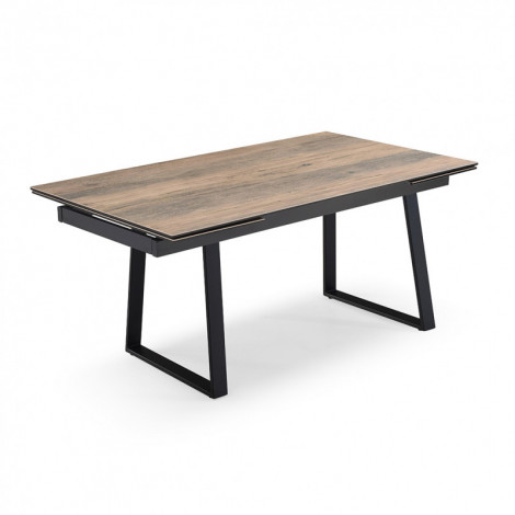 Table extensible 160/240 cm céramique effet bois pieds luge - TEXAS 02|Table|Meuble et moi
