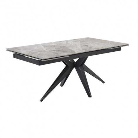 Table extensible 180/260 cm céramique marbré laqué pied étoile - DAKOTA 06|Table|Meuble et moi
