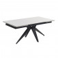 Table extensible 180 à 260 cm céramique blanc pied étoile - OREGON 06|Table|Meuble et moi