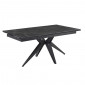 Table extensible 180/260 cm céramique noir marbré pied étoile - INDIANA 06|Table|Meuble et moi