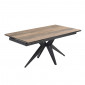 Table extensible 180/260 cm céramique effet bois pied étoile - TEXAS 06|Table|Meuble et moi