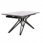 Table extensible 160/240 cm céramique gris clair pieds évasés - HOLMES|Table|Meuble et moi