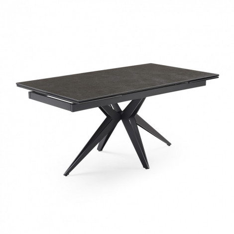 Table extensible 160/240 cm céramique gris foncé pied étoile - UTAH 06|Table|Meuble et moi