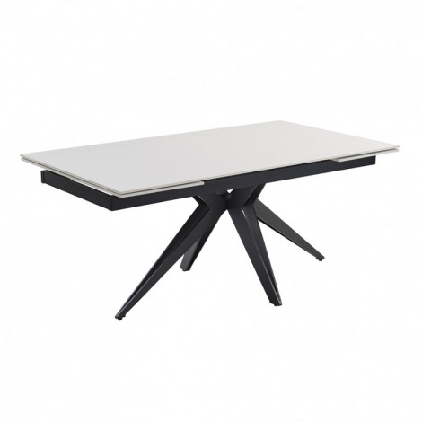 Table extensible 160/240 cm céramique blanc pied étoile - OREGON 06|Table|Meuble et moi
