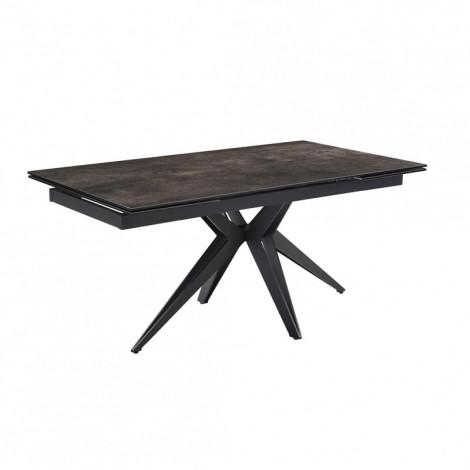 Table extensible 160/240 cm céramique gris vieilli pied étoile - MAINE 06|Table|Meuble et moi