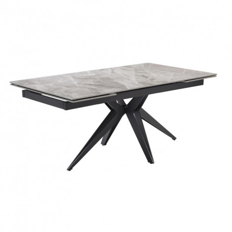 Table extensible 160/240 cm céramique gris marbré pied étoile - DAKOTA 06|Table|Meuble et moi