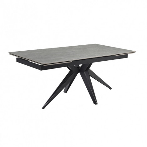 Table extensible 160/240 cm céramique gris marbré pied étoile - ARIZONA 06|Table|Meuble et moi