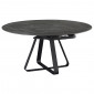 Table extensible D. 150 cm céramique gris anthracite et métal - SKYE|Table|Meuble et moi