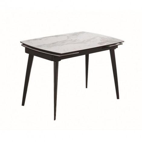 Table extensible 120/179 cm céramique blanc marbré - FLORIDA|Table|Meuble et moi