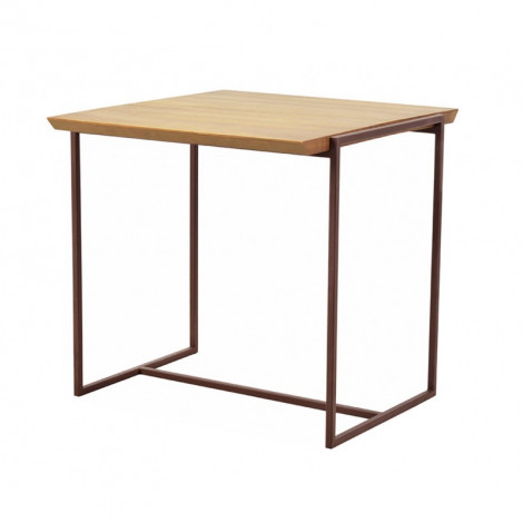 Table d'appoint en bois et métal marron - LINEA|Table|Meuble et moi