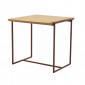 Table d'appoint en bois et métal marron - LINEA|Table|Meuble et moi