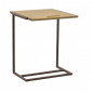 Table auxiliaire table d'appoint en pin et métal marron - LINEA|Table|Meuble et moi