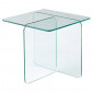 Table d'appoint carrée design moderne verre trempé transparent - ICE|Table|Meuble et moi