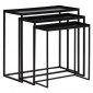 Set 3 tables d'appoint / Consoles gigognes en métal noir - JOEY 3478|Table|Meuble et moi